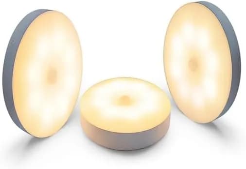 Set of 3 Rechargeable LED Motion Sensor Lights - White